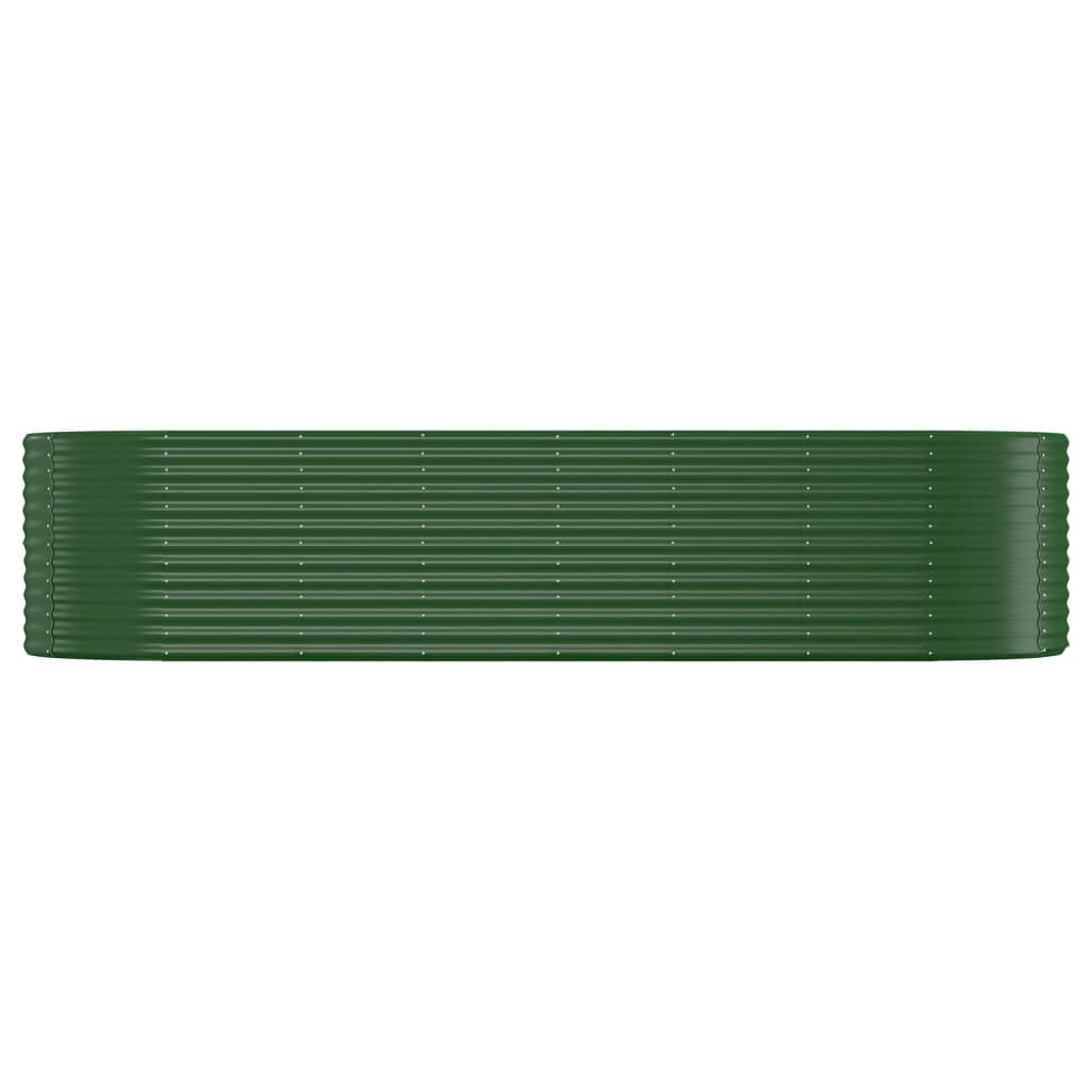 Canteiro elevado jardim 322x100x68 cm aço galvanizado verde