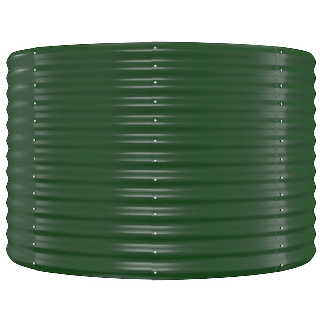 Canteiro elevado jardim 322x100x68 cm aço galvanizado verde
