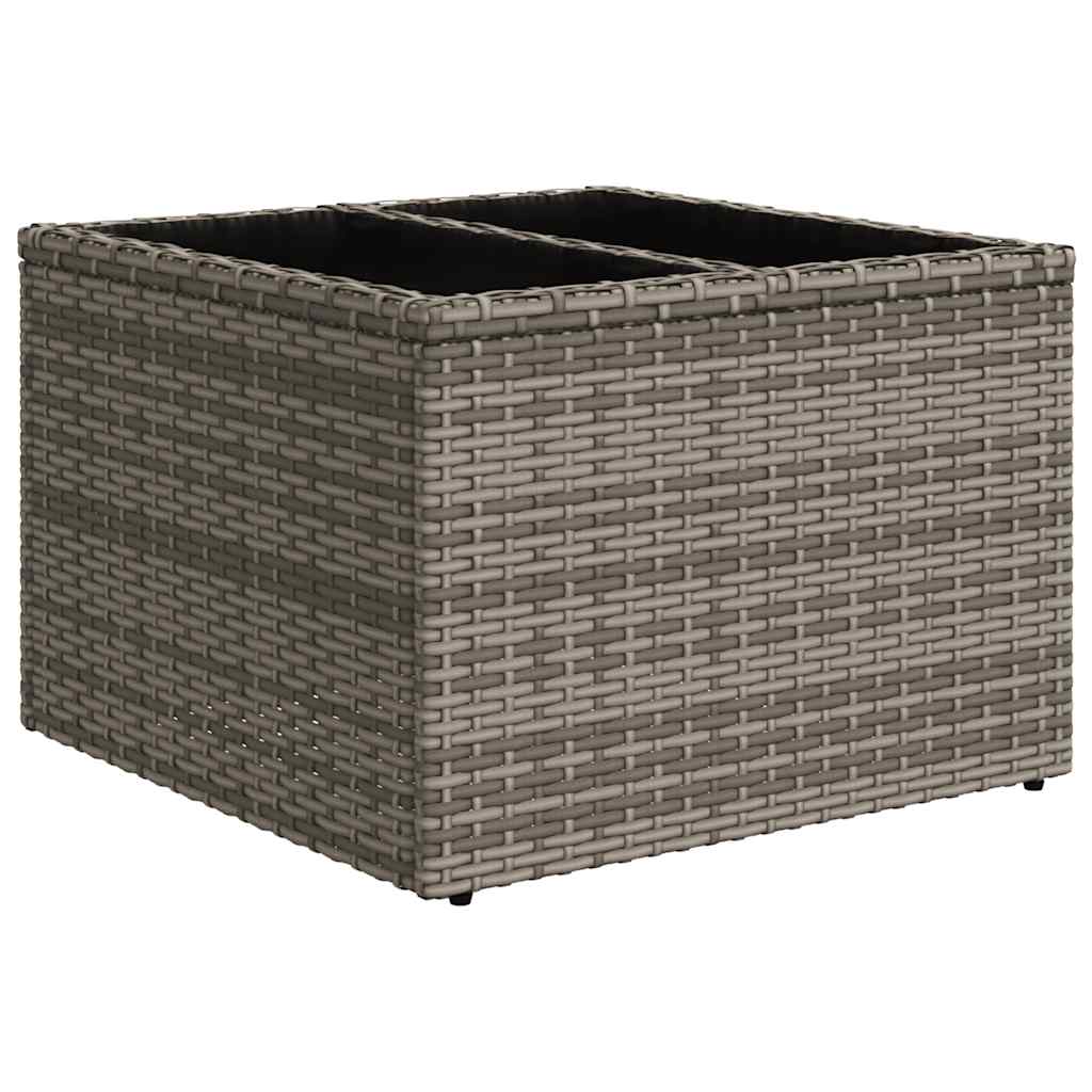 Conjunto de sofá de jardim com 7 peças e almofadas em rattan sintético cinza