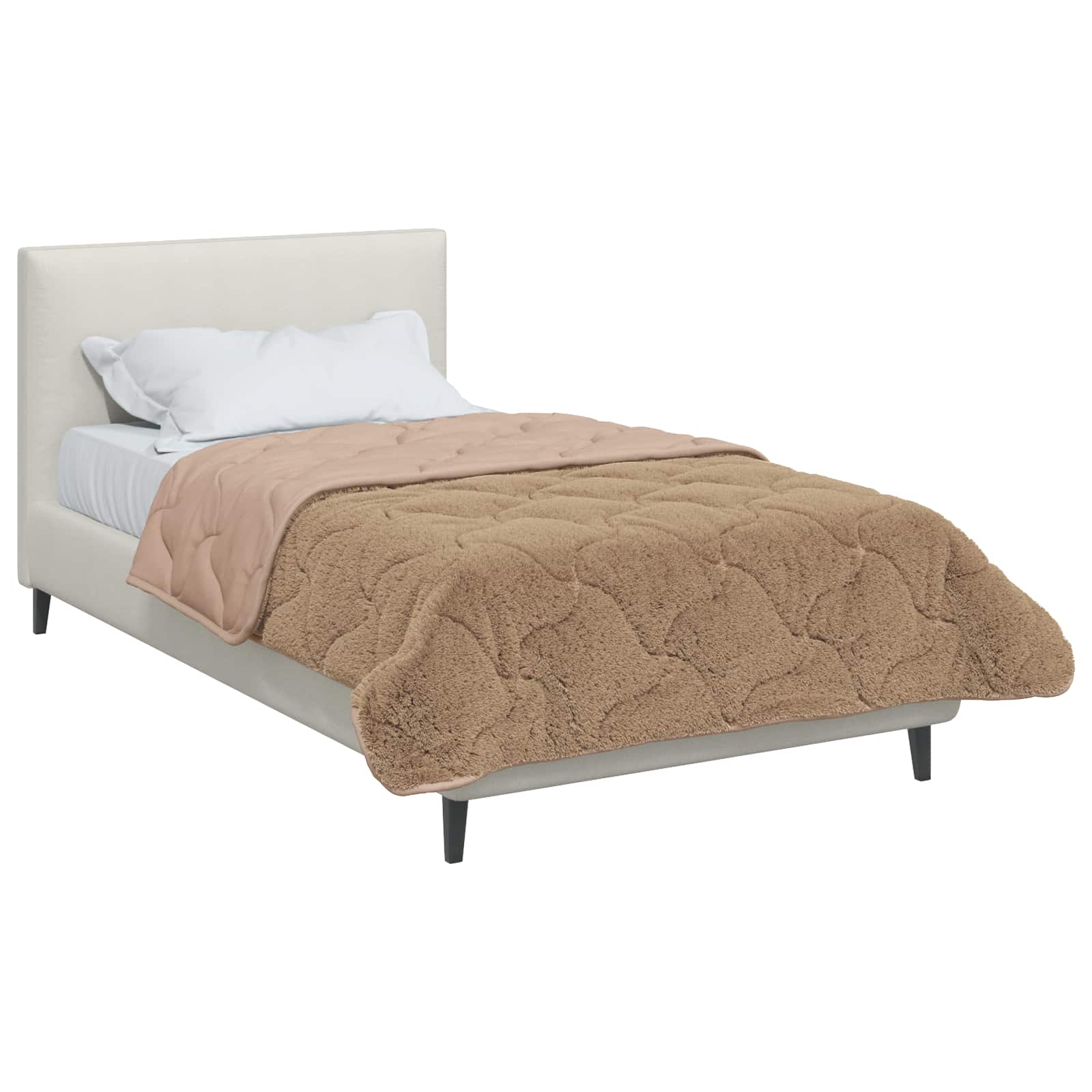Edredom de inverno colchonete cinzento-acastanhado 135 x 220 cm