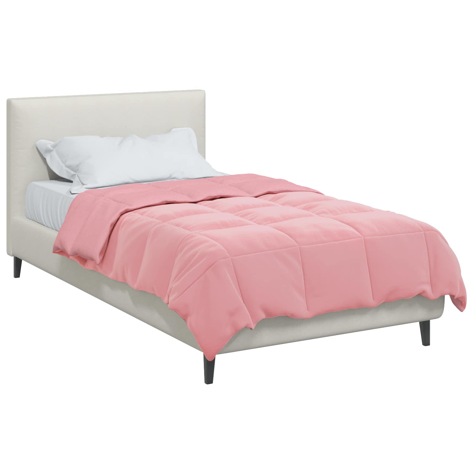 Duvet de ano inteiro colchonete rosa 140 x 220 cm microfibra