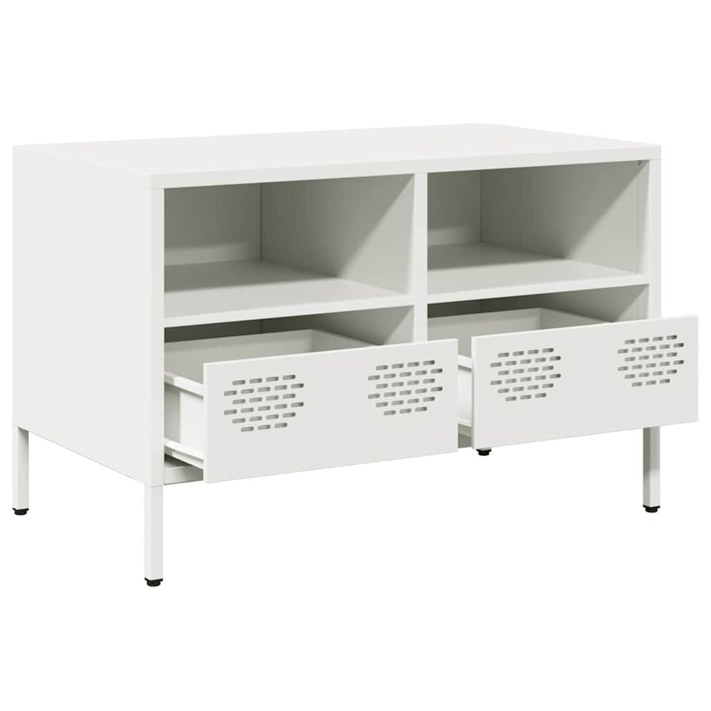 Móvel de TV 68x39x43,5 cm aço laminado a frio branco