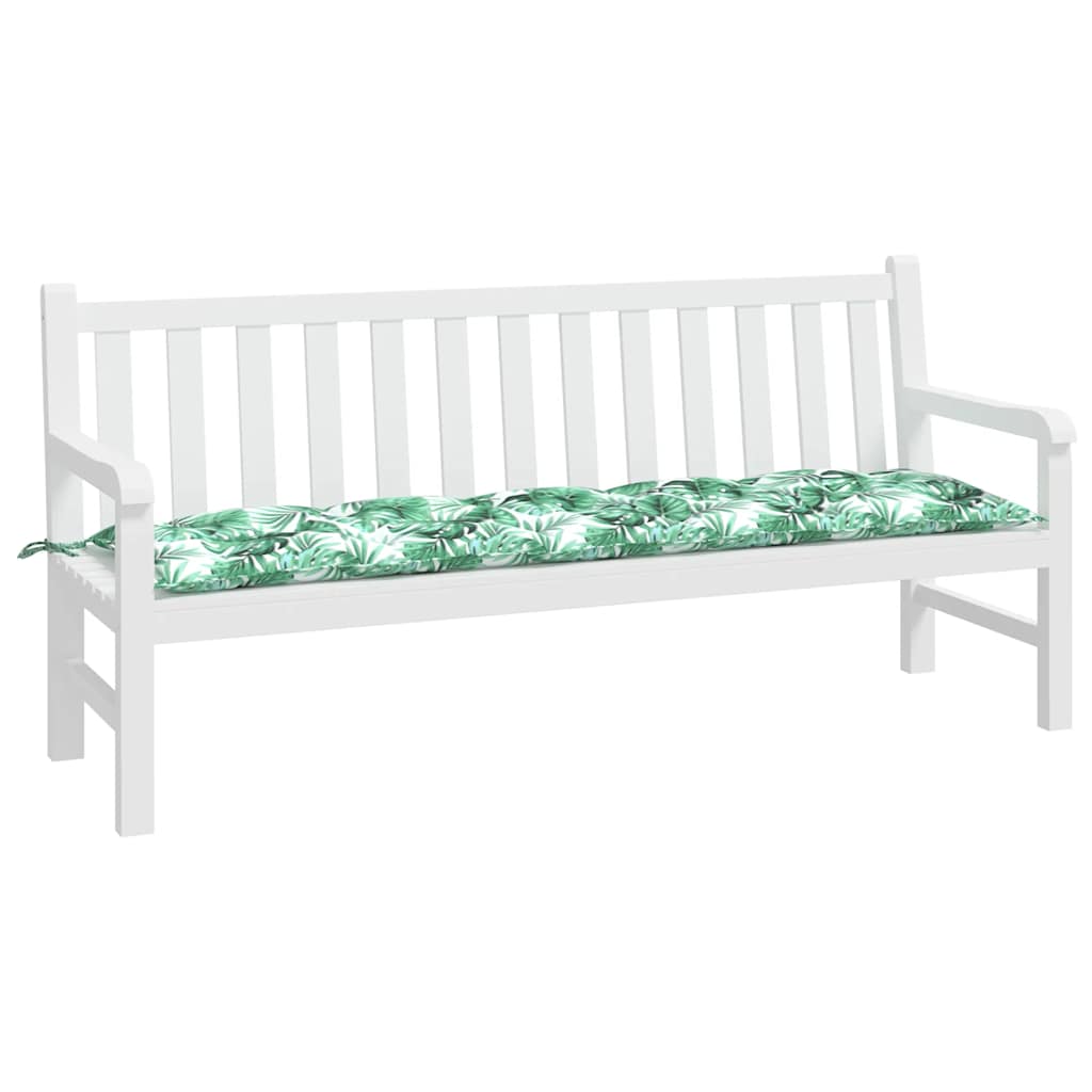 Almofadão banco jardim 180x50x7 cm tecido oxford padrão folhas