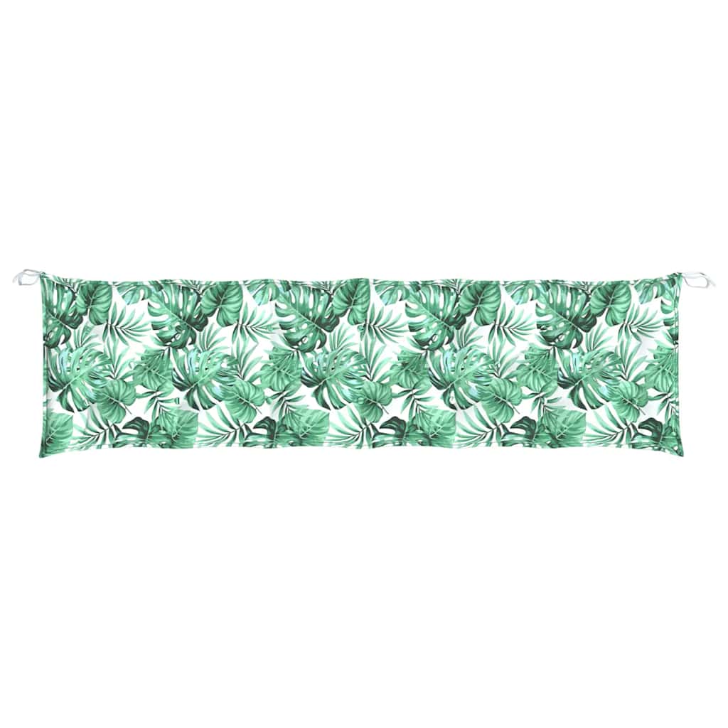 Almofadão banco jardim 180x50x7 cm tecido oxford padrão folhas