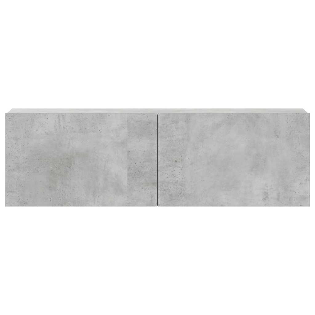 Conjunto móveis de TV 3 pcs madeira processada cinzento cimento