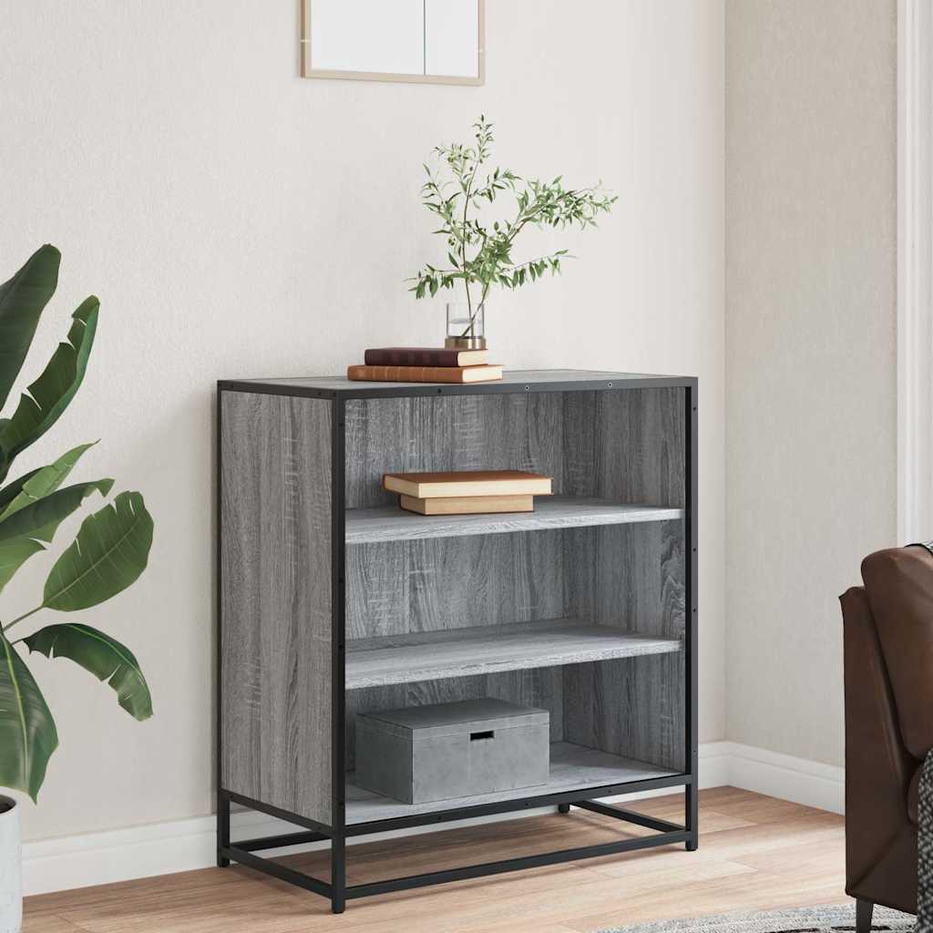 Aparador 68x35x76 cm deriv. de madeira/metal cinzento sonoma