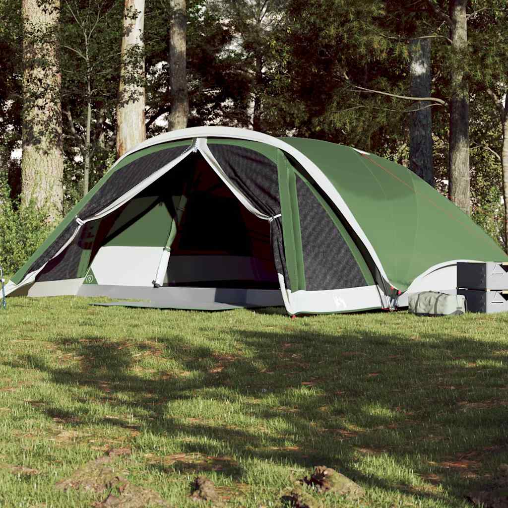 Tenda familiar estilo cabana para 6 pessoas impermeável verde