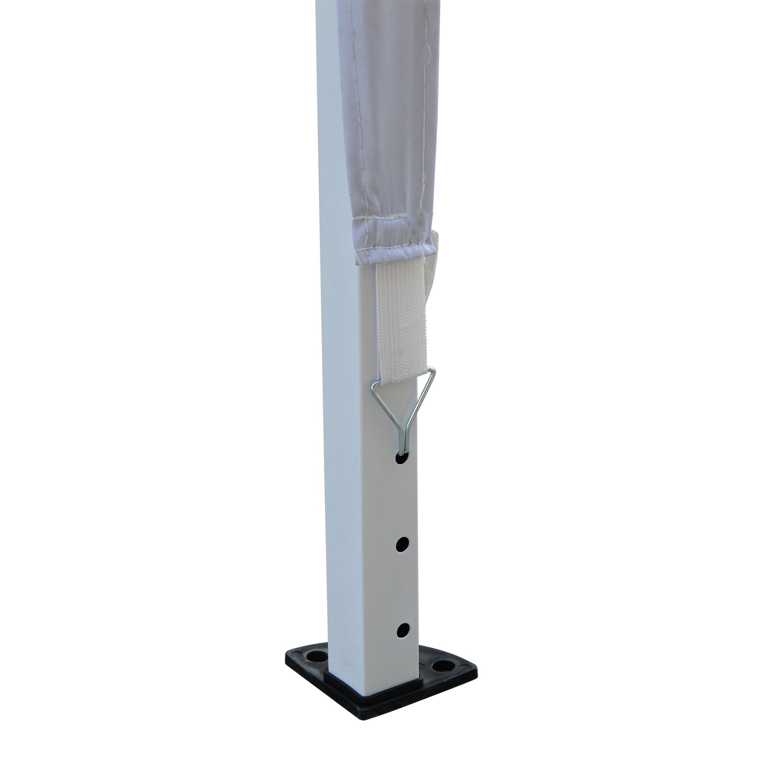 Tenda dobrável 2,95x2,95 cm com bolsa de transporte altura ajustável anti-UV e impermeável para terraço pátio branco prateado
