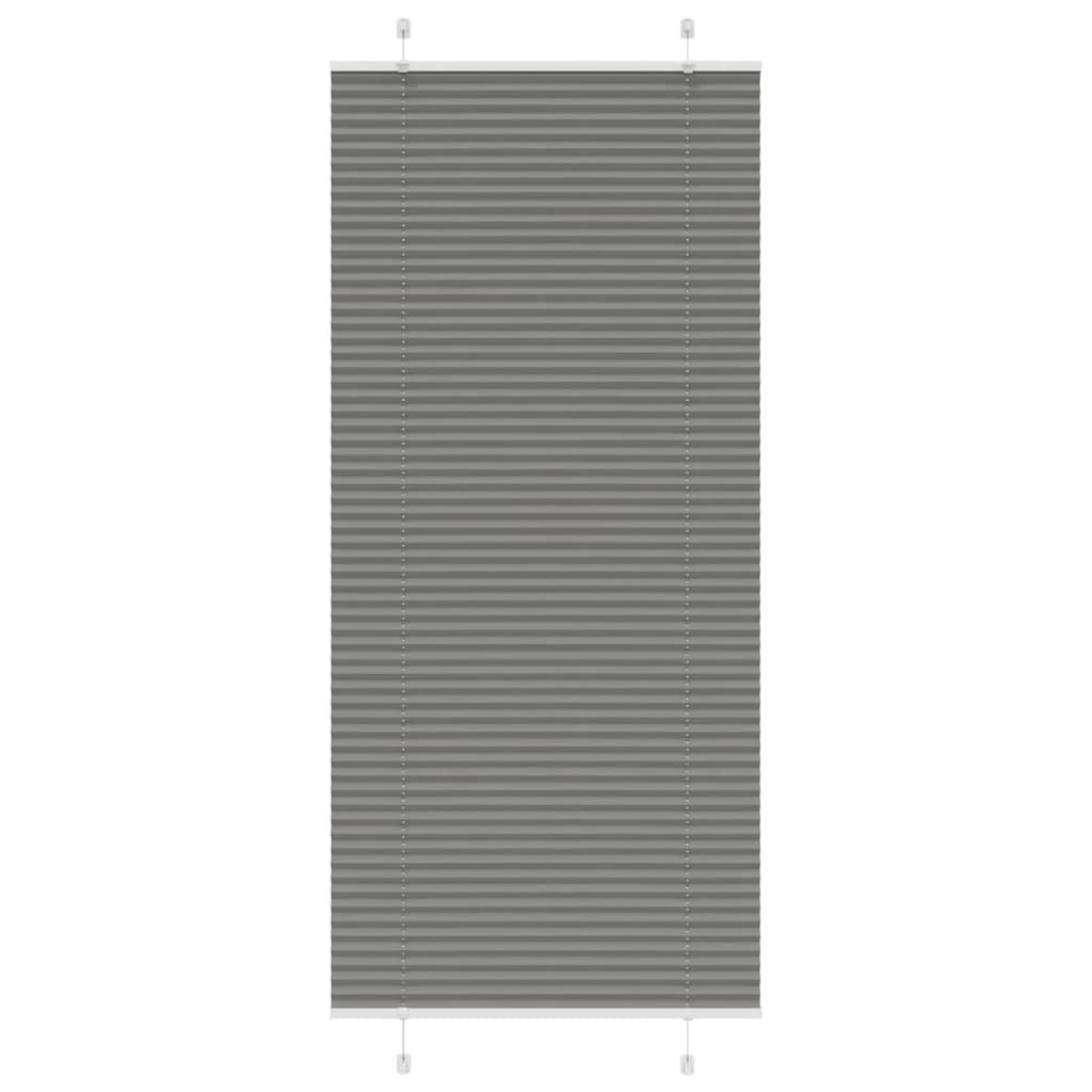 Antracite plissada cega 95x200 cm largura tecido 94,4 cm