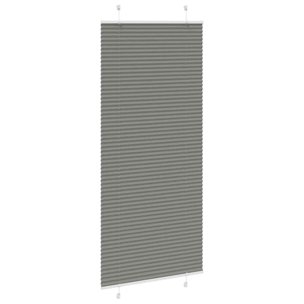 Antracite plissada cega 95x200 cm largura tecido 94,4 cm