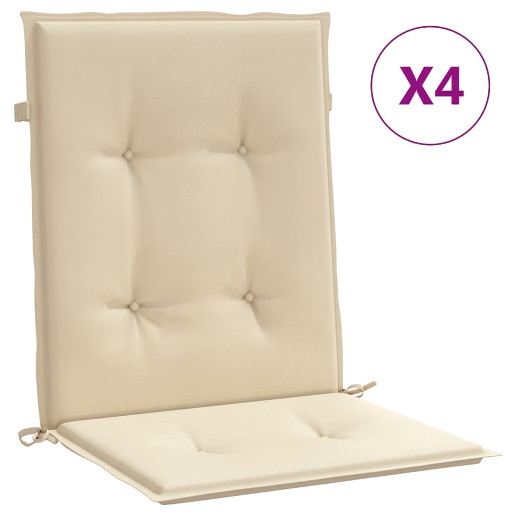 Almofadões lombares p/ cadeiras de jardim 4pcs oxford bege