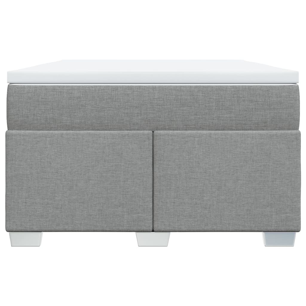 Cama boxspring com colchão 120x190 cm tecido cinzento-claro