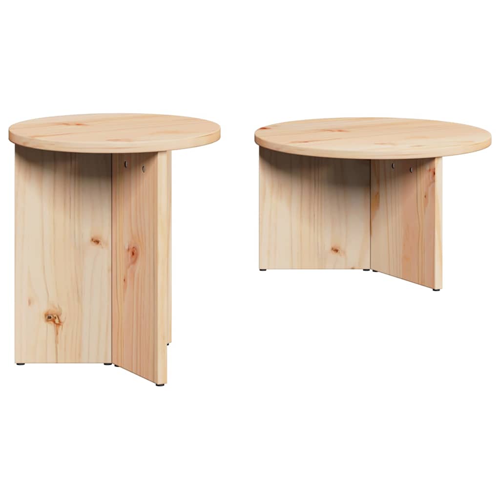 Mesa de centro 2 unid. natural 49 x 49 x 28 cm