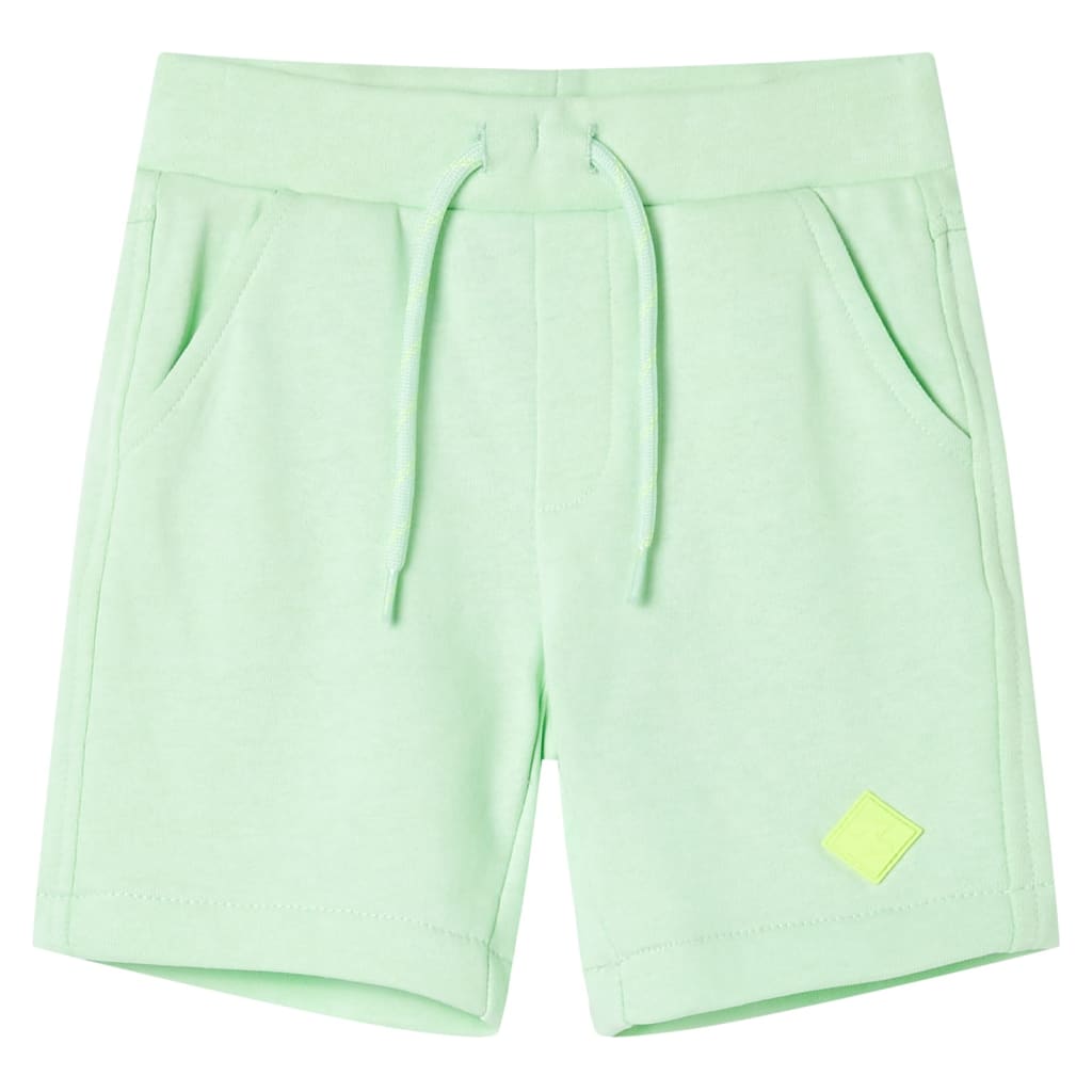 Calções de criança com cordão verde brilhante 128