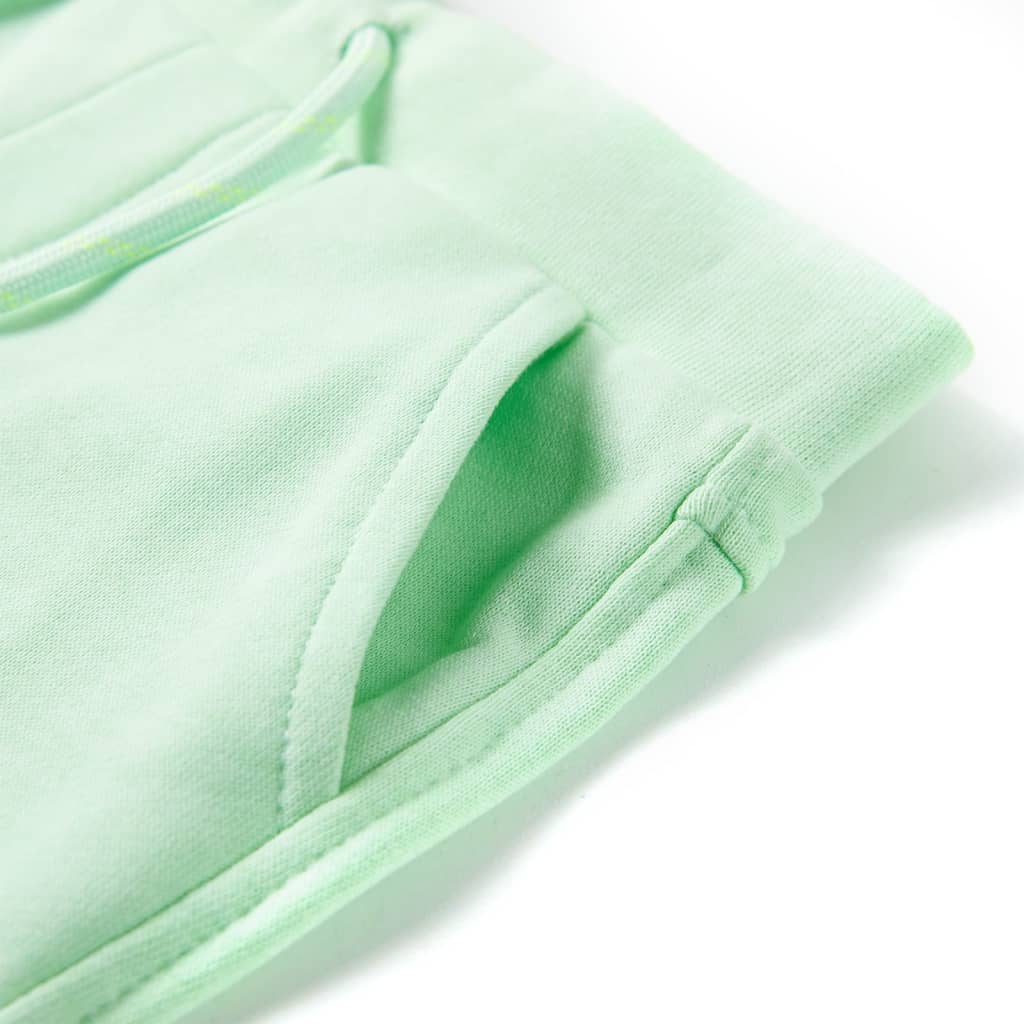 Calções de criança com cordão verde brilhante 128