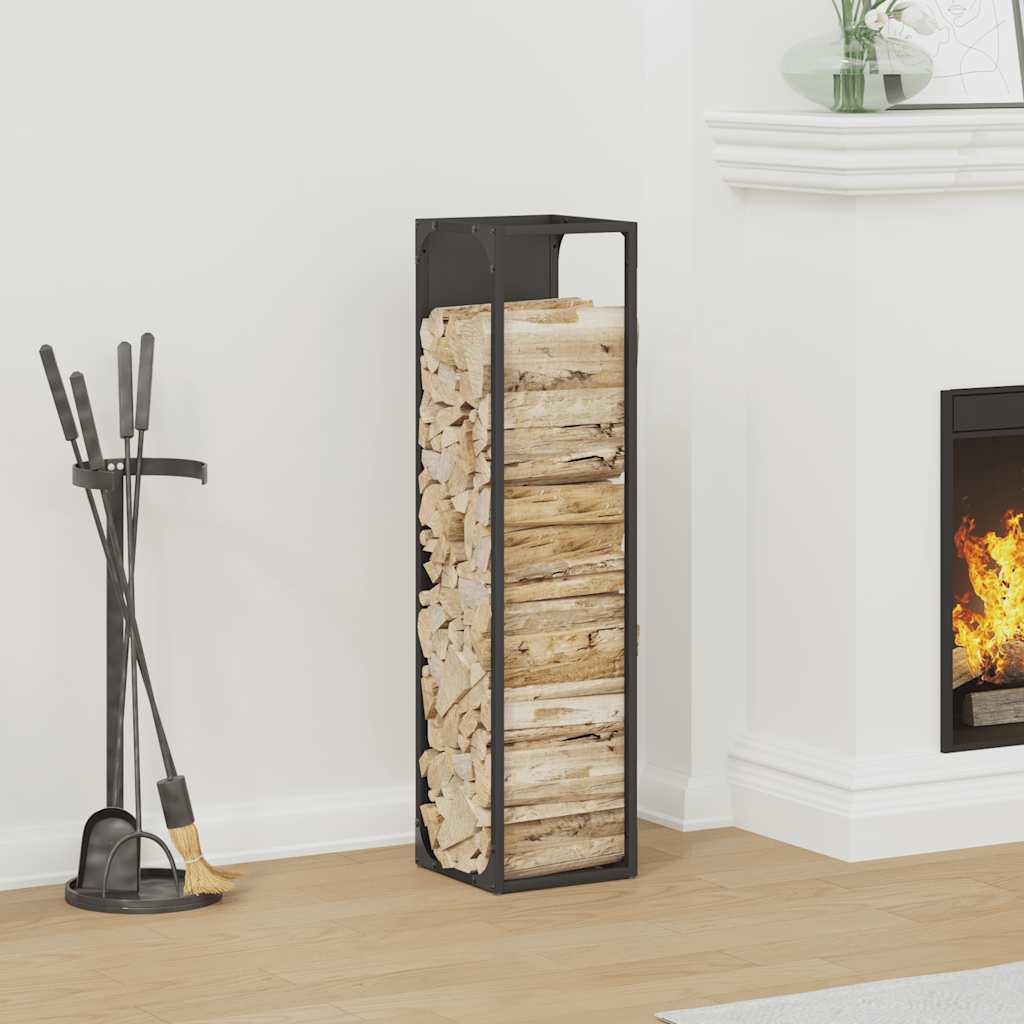 Suporte para lenha 25x25x100 cm aço laminado a frio preto