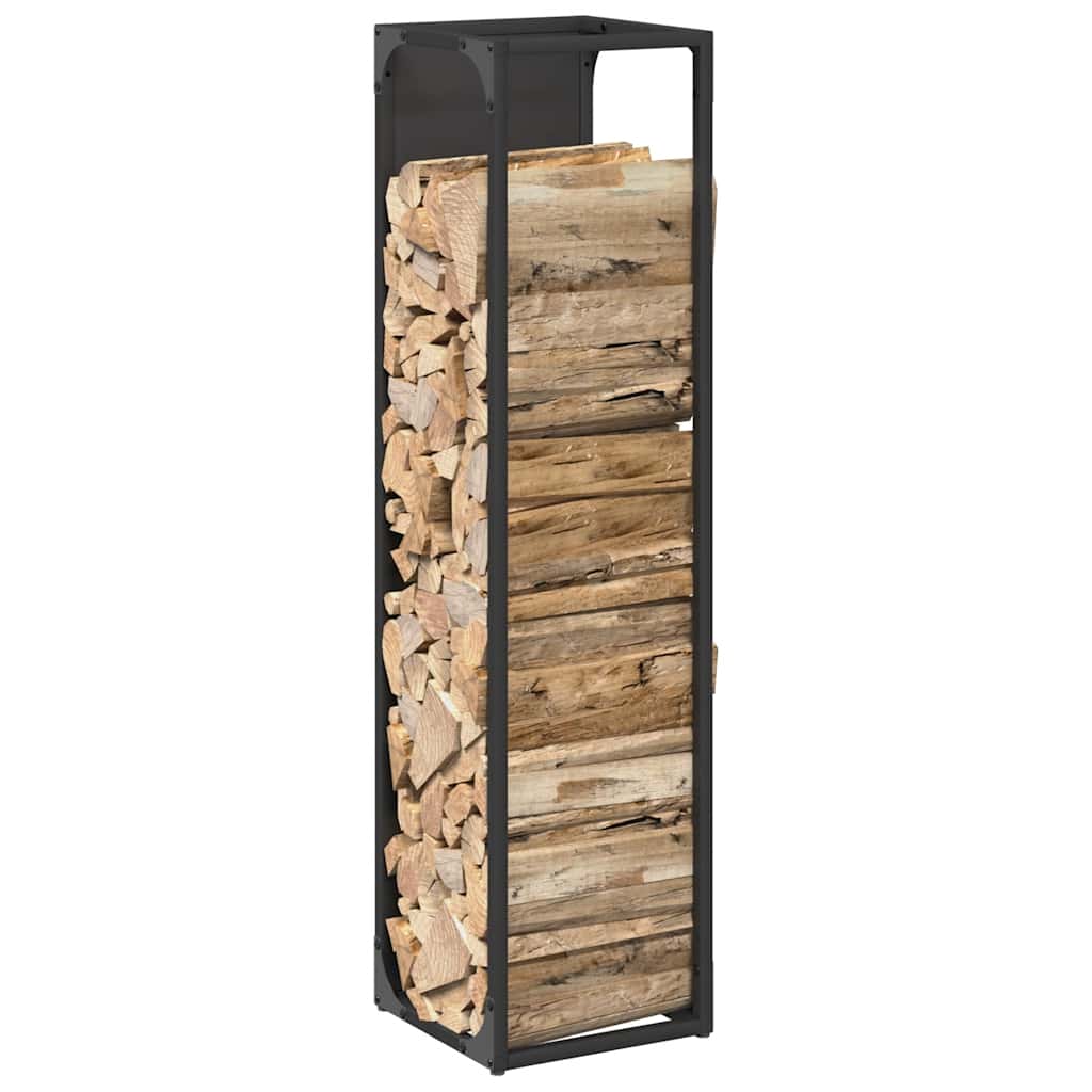 Suporte para lenha 25x25x100 cm aço laminado a frio preto