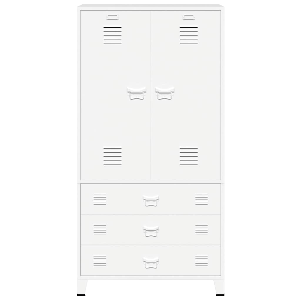 Roupeiro industrial 90x50x180 cm metal branco