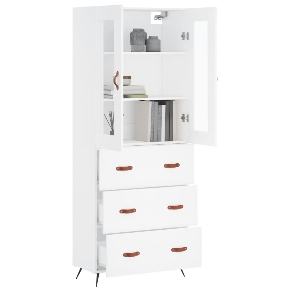 Armário alto 69,5x34x180 cm derivados de madeira branco