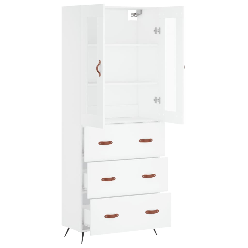 Armário alto 69,5x34x180 cm derivados de madeira branco