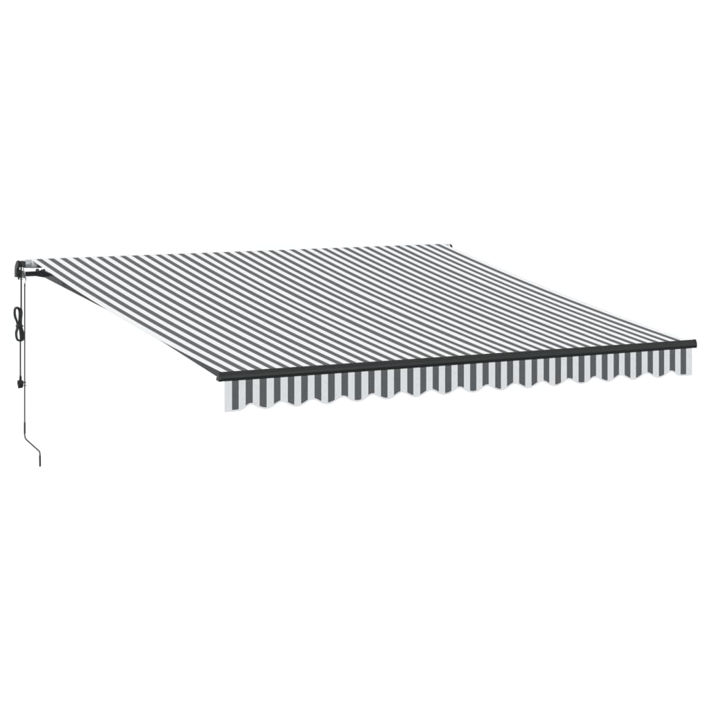 Toldo retrátil automático 400x350 cm antracite e branco