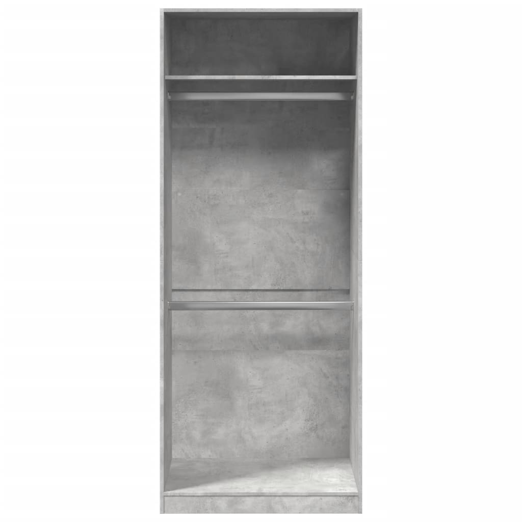 Roupeiro 80x50x200 cm derivados de madeira cinzento cimento