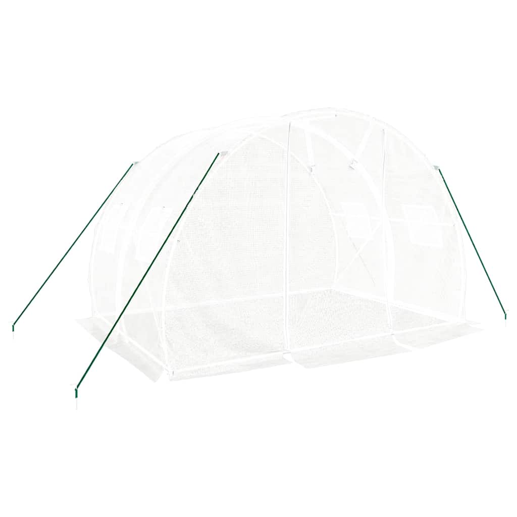Estufa com estrutura de aço 6 m² 3x2x2 m branco