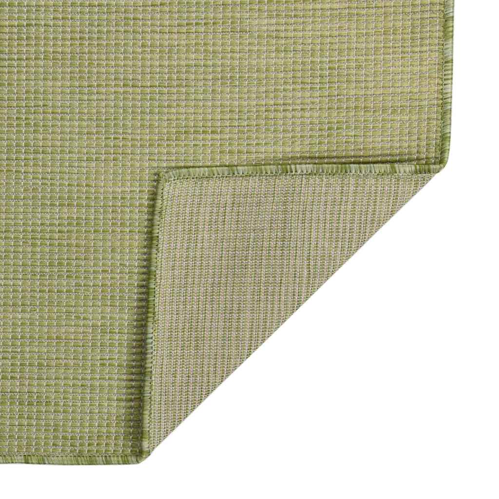 Tapete de tecido plano para exterior 80x250 cm verde