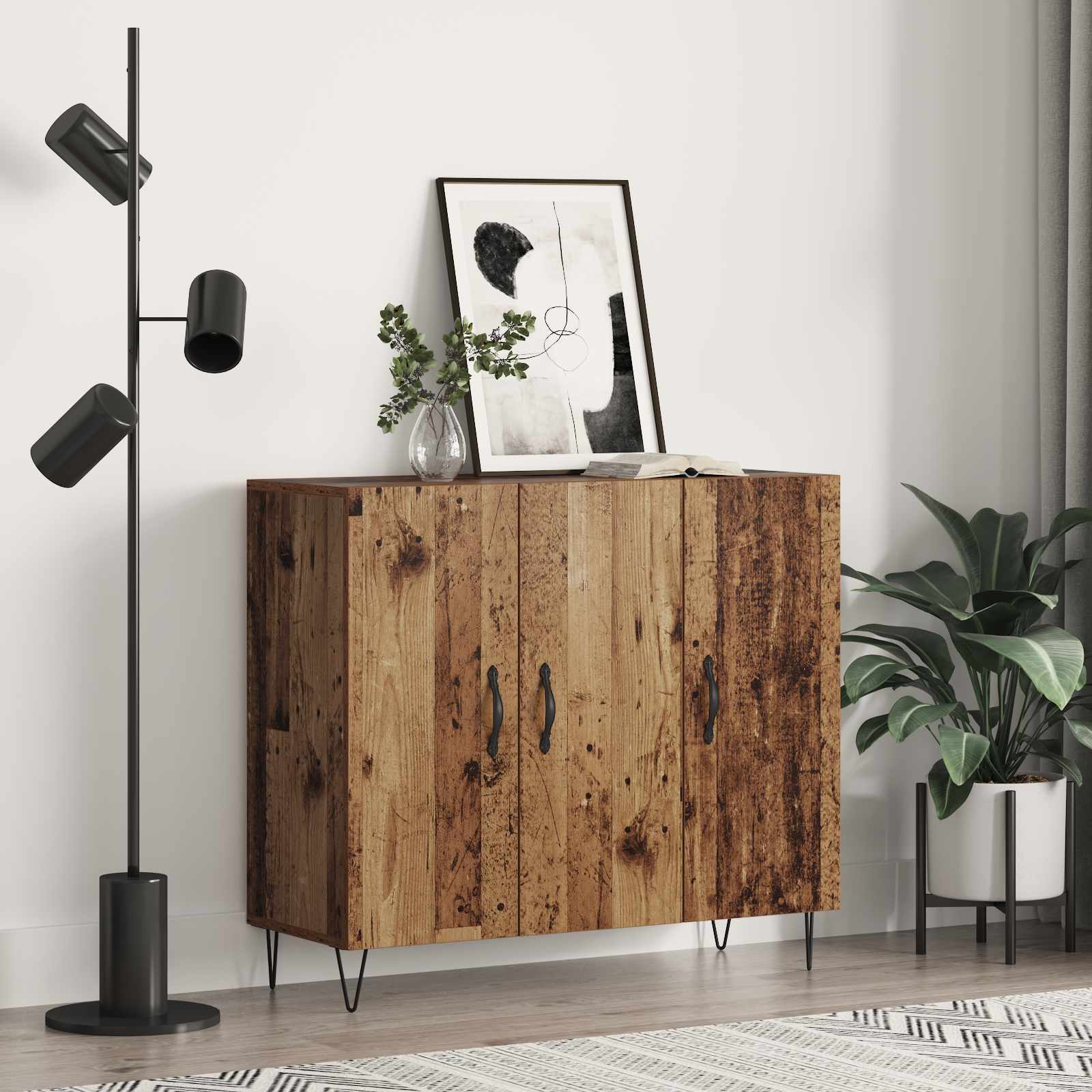 Buffet madeira antiga 90 x 32,5 x 80 cm derivados de madeira