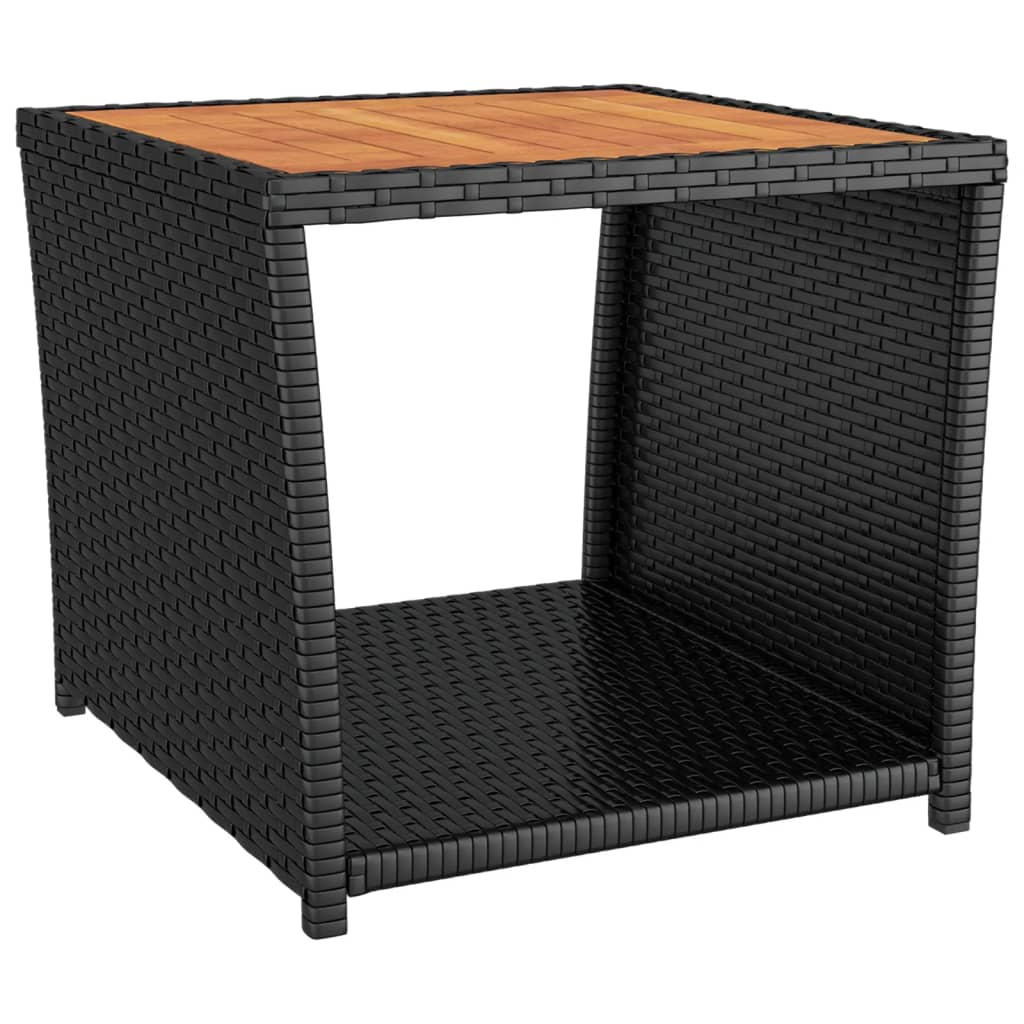 3 Pcs conjunto de jantar p/ jardim c/ almofadões vime PE preto