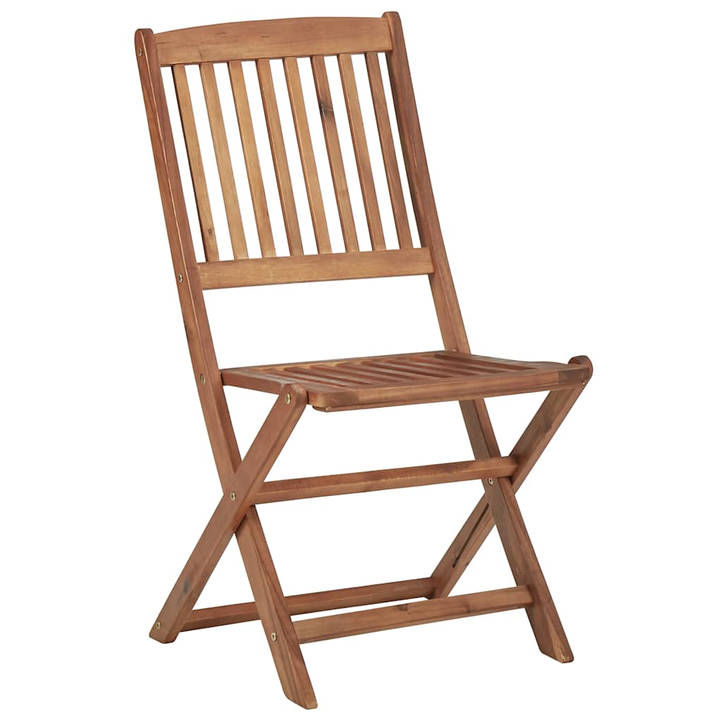 Cadeiras de jardim dobráveis c/ almofadões 6 pcs acácia maciça