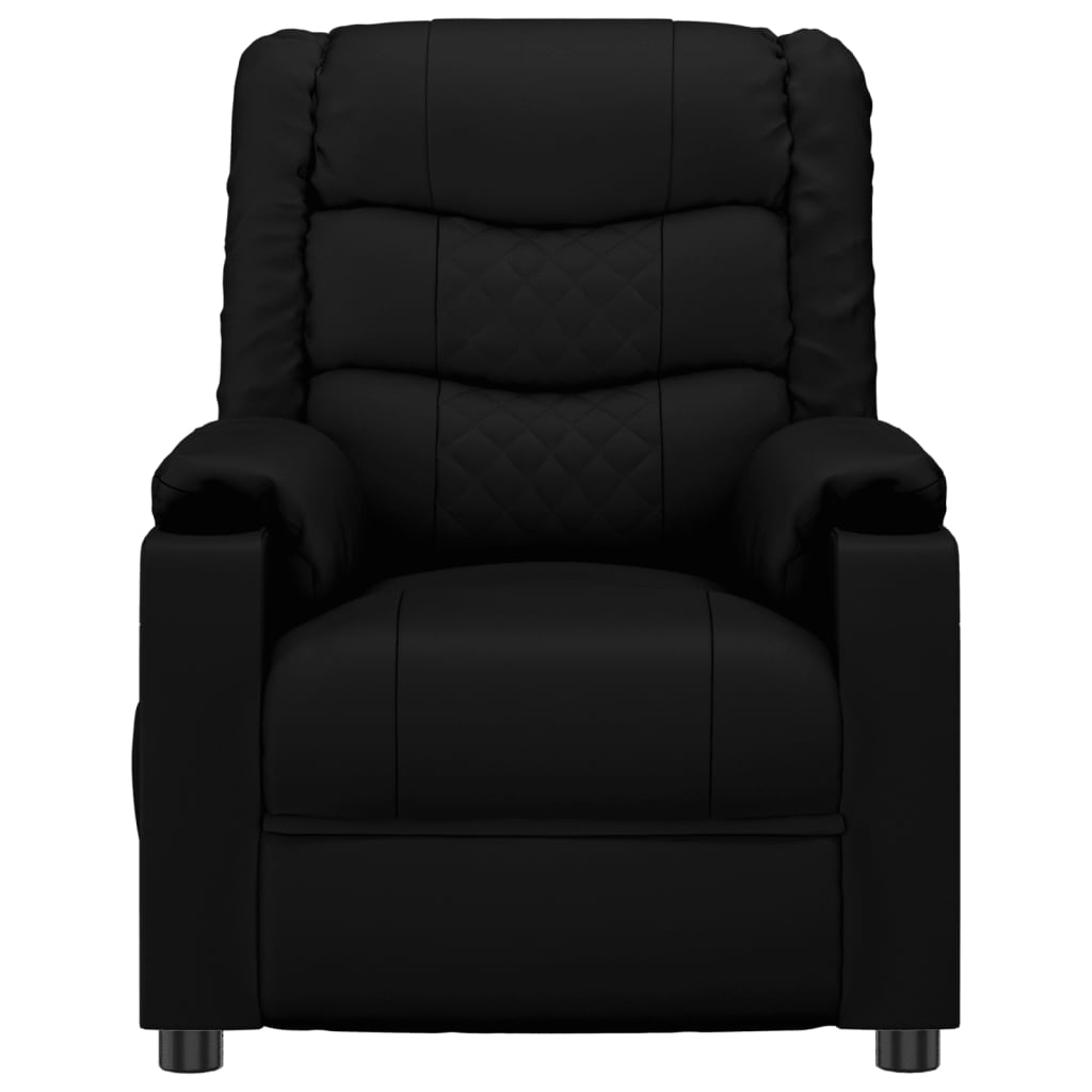 Poltrona reclinável elétrica couro artificial preto