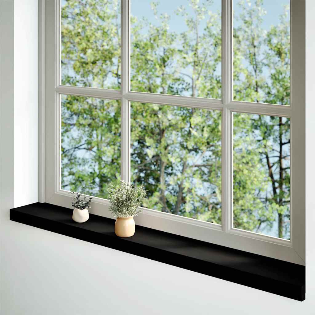 Soleiras da janela 2 pcs 140x15x2 cm carvalho castanho-preto