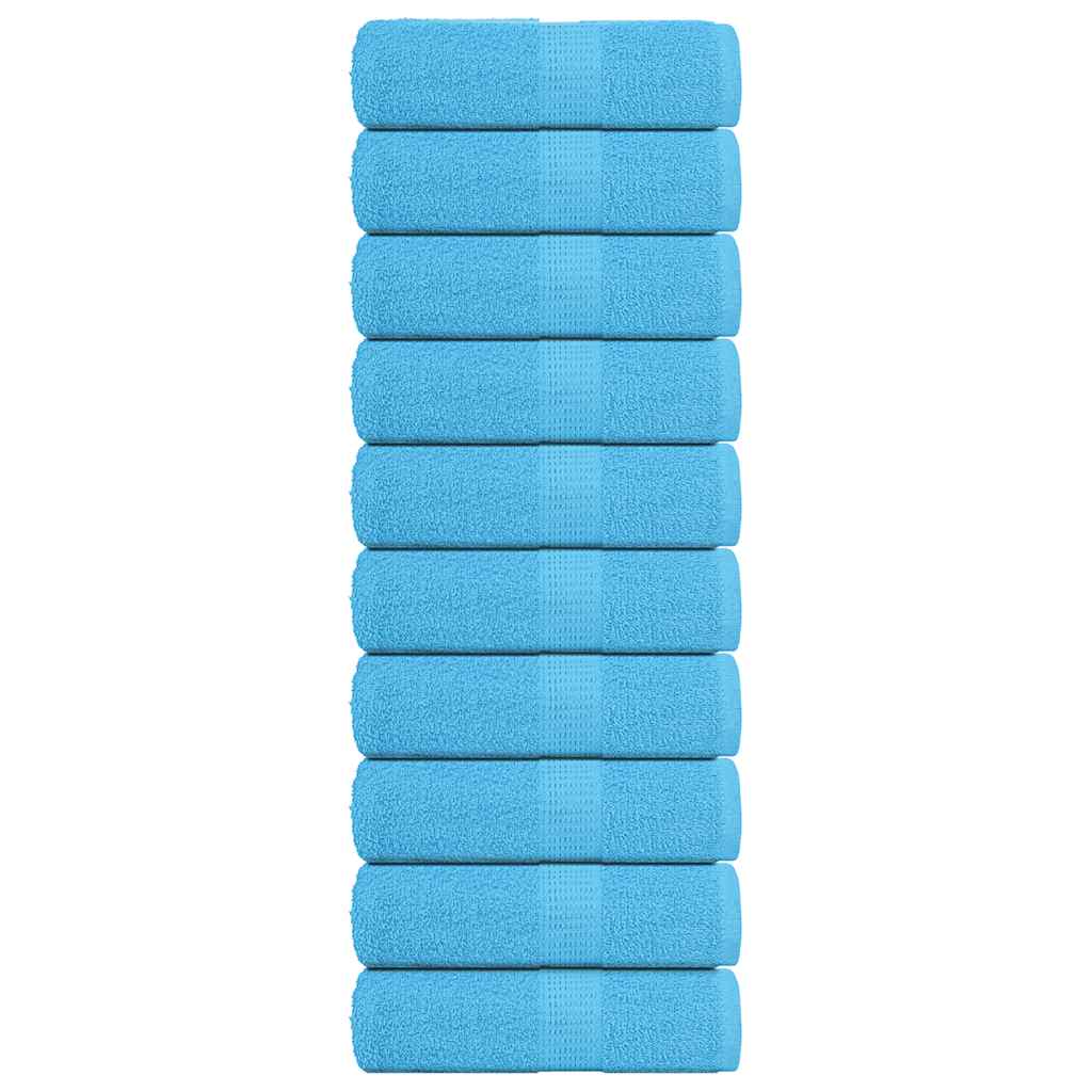 Toalhas de bidé frogn 10 pcs 30x50 cm 360 g/m² turquesa