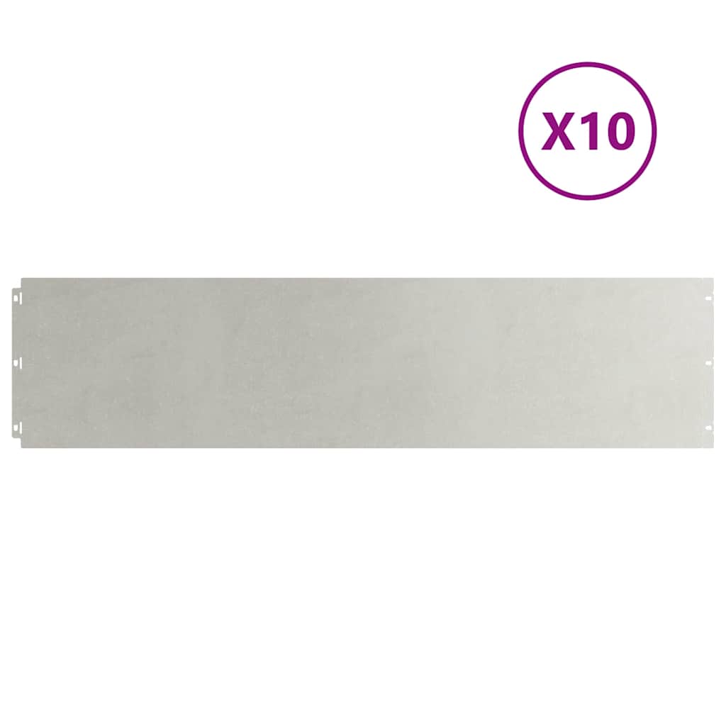 Orlas de relva 10 pcs 25x103 cm aço inoxidável