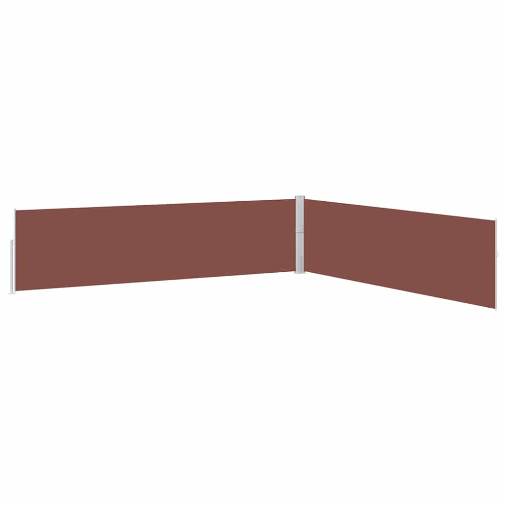 Toldo lateral retrátil para pátio 170x1200 cm castanho