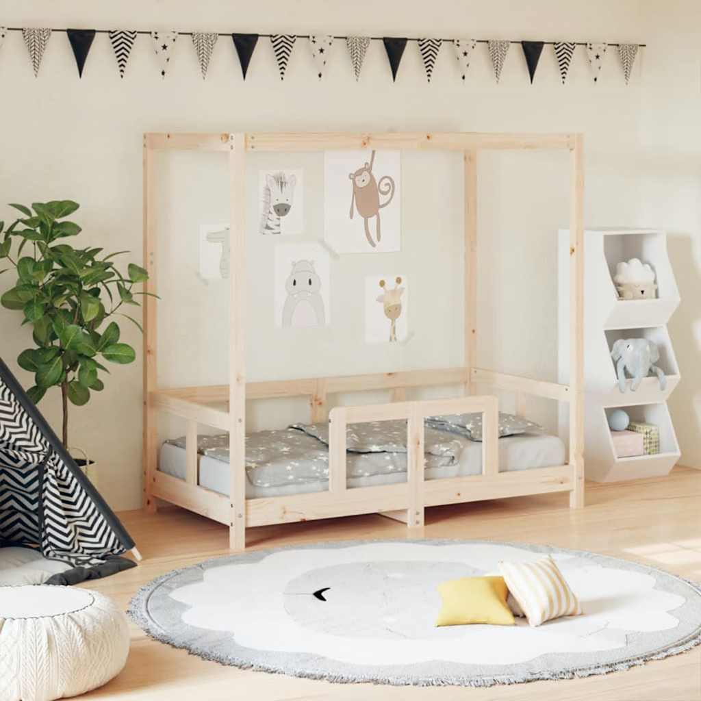 Estrutura de cama infantil 70x140 cm pinho maciço