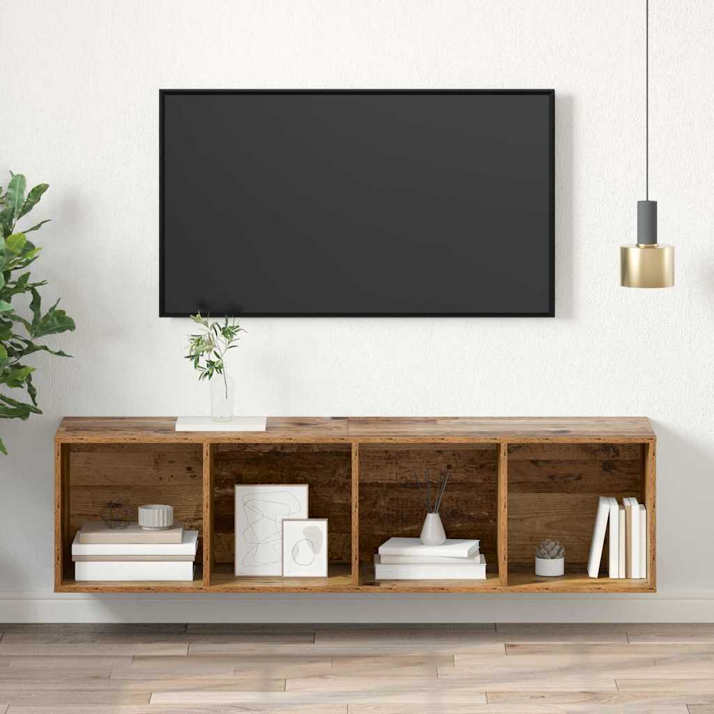 Conjunto de móvel de TV 37 x 37 x 142,5 cm madeira antiga