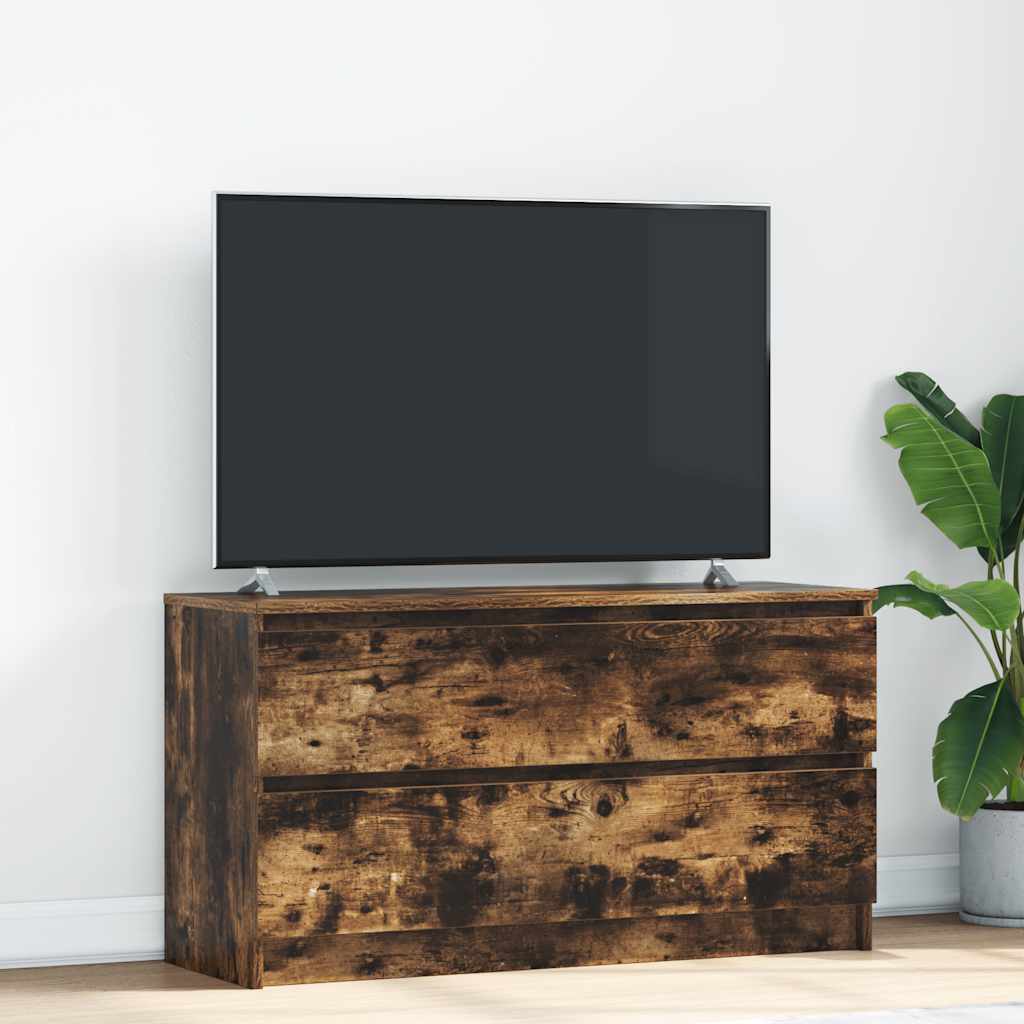 Móvel p/ TV 100x35x54 cm madeira processada carvalho fumado