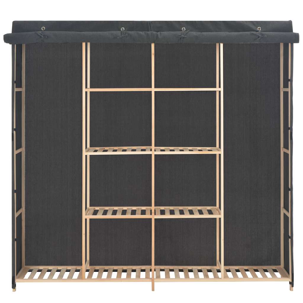 Roupeiro 173x40x170 cm tecido cinzento