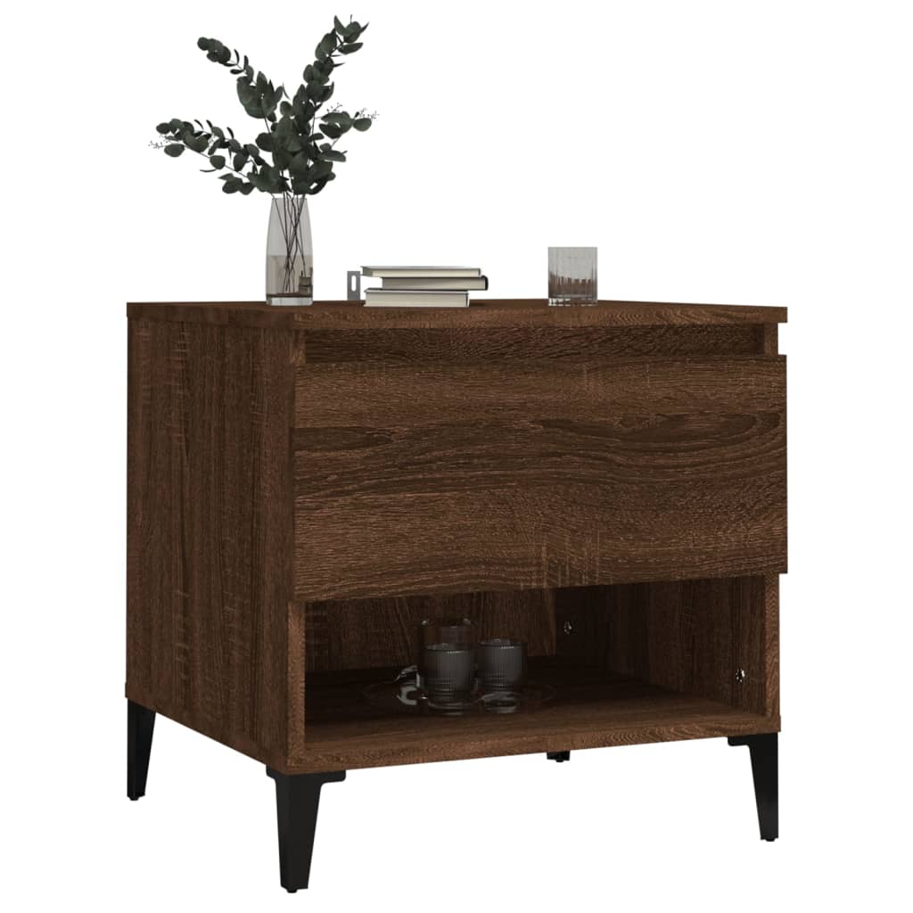 Mesa de apoio 50x46x50 cm derivados madeira carvalho castanho