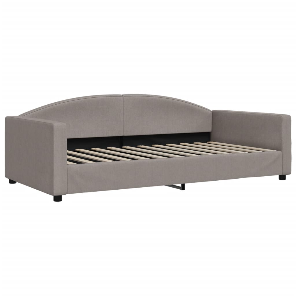 Sofá-cama + gavetão/colchões 100x200cm tecido cinza-acastanhado