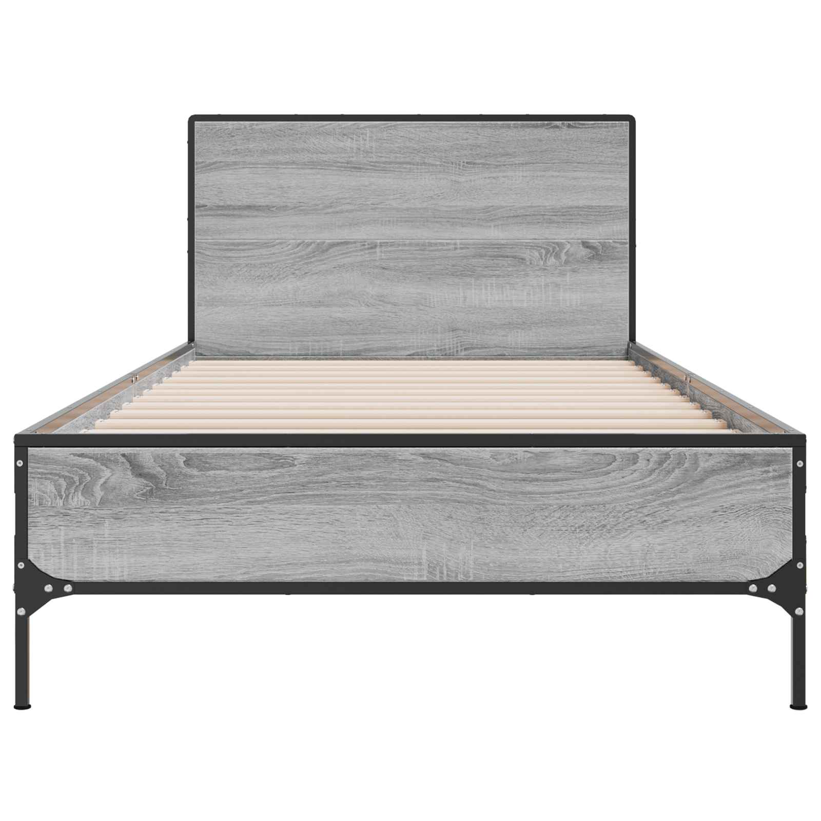 Estrutura de cama com cabeceira sonoma cinzento 80 x 200 cm