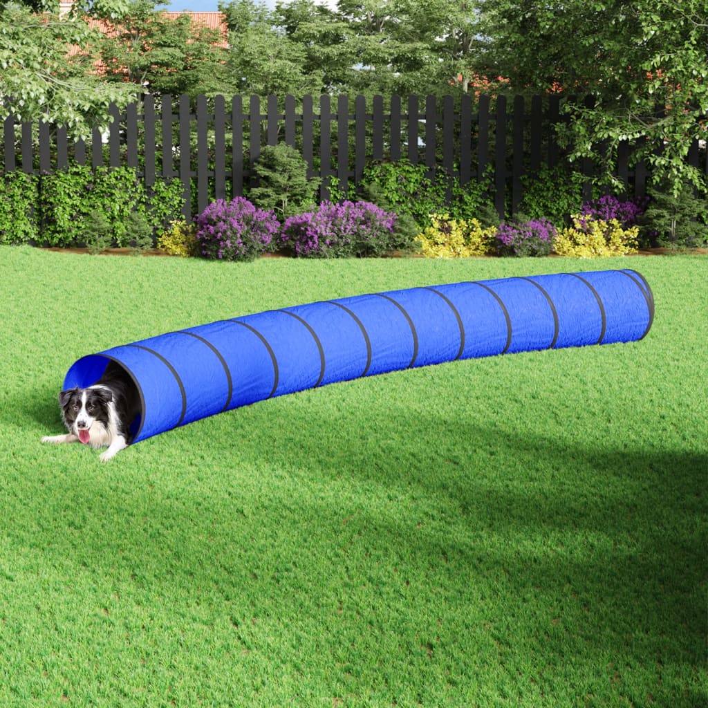 Túnel para cães ø 55x500 cm poliéster azul