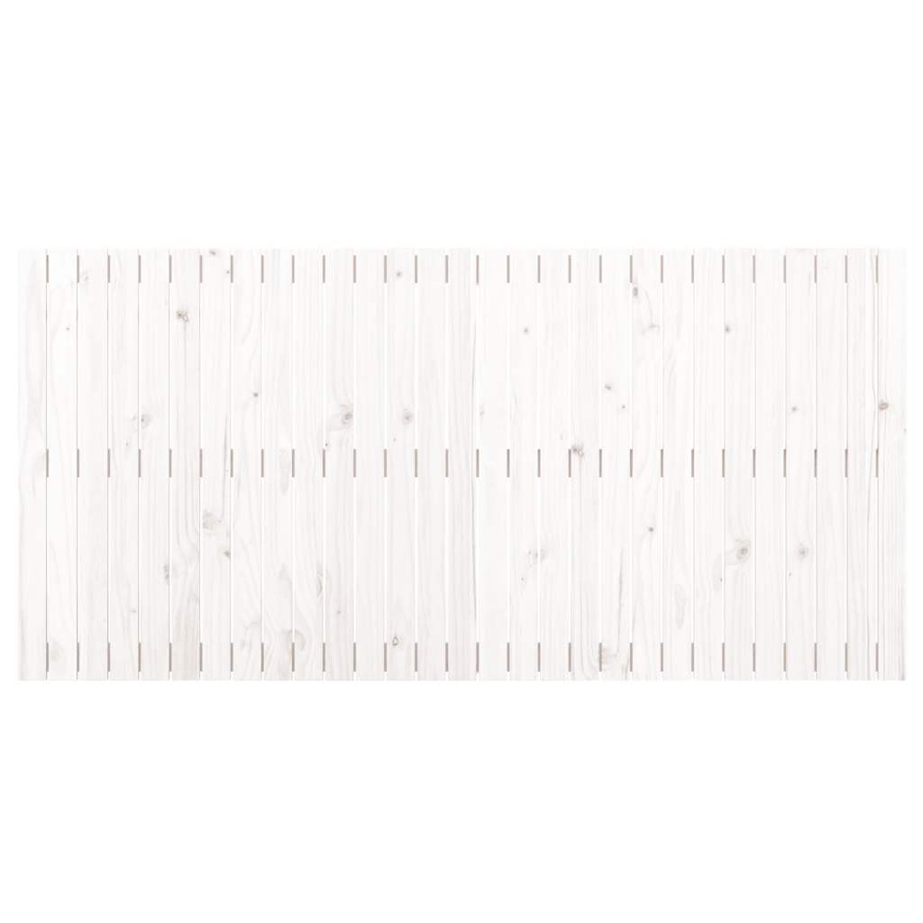 Cabeceira de parede 185x3x90 cm madeira de pinho maciça branco