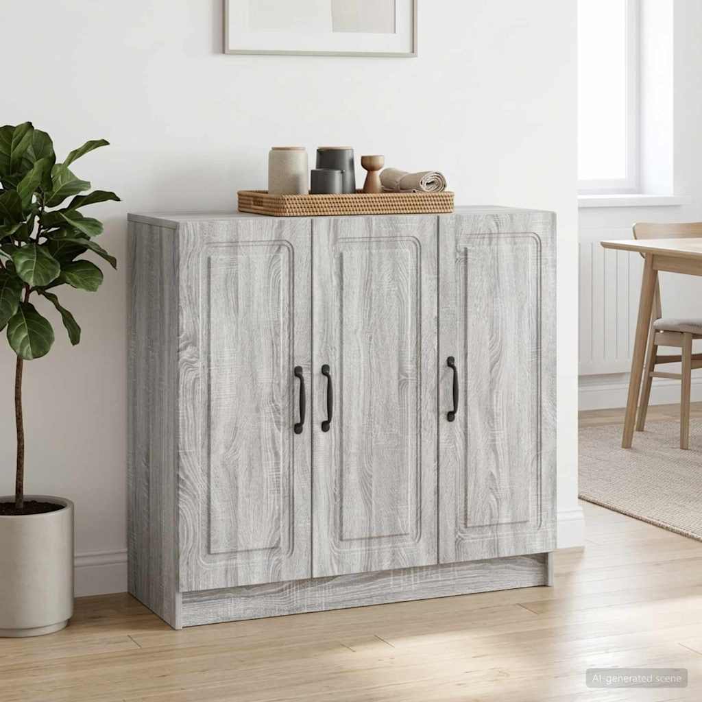 Buffet sonoma cinzento 89 x 34,5 x 77 cm derivados de madeira