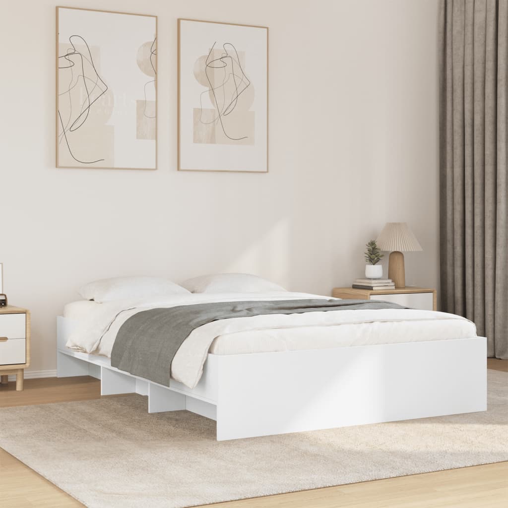Estrutura de cama 135x190 cm derivados de madeira branco