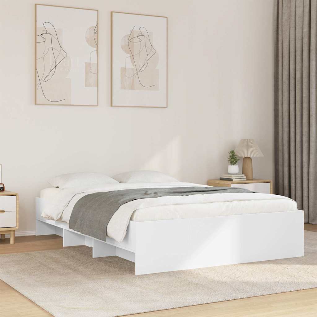 Estrutura de cama 135x190 cm derivados de madeira branco