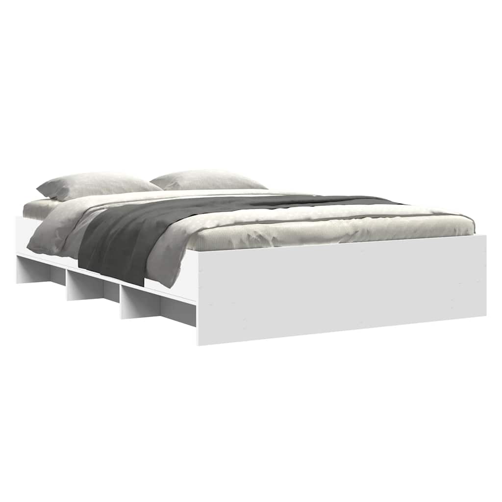 Estrutura de cama 135x190 cm derivados de madeira branco
