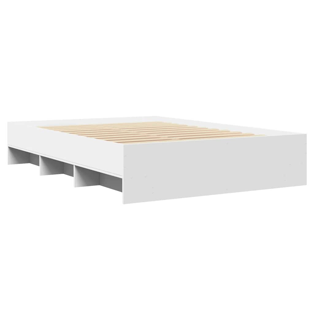 Estrutura de cama 135x190 cm derivados de madeira branco